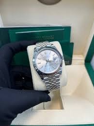 Silver Rolex Oyerter Pepretual Date just