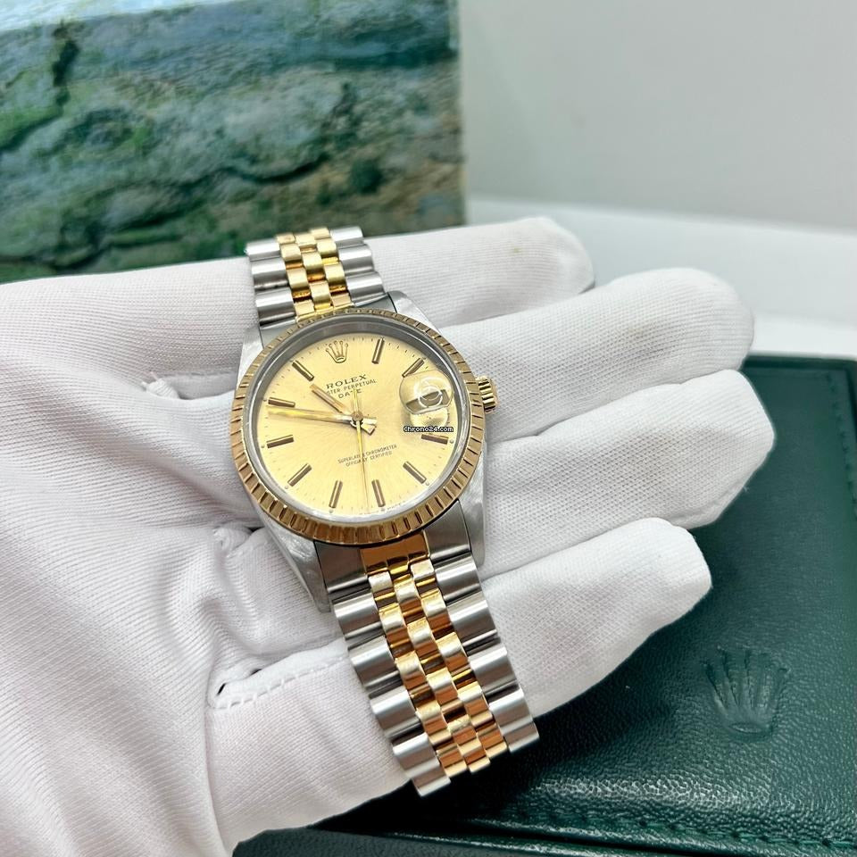 Gold & Silver Rolex OyerterPepretual Date Just - Huizen